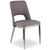 2 x Gilden Grey Faux Leather Dining Chair with Silver Metal Legs