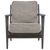 Hector Grey Fabric and Black American Oak Armchair