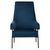 Henia Blue Velvet Fabric Armchair