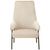 Henia Cream Velvet Fabric Armchair