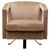 Hestia Mink Velvet Fabric Swivel Armchair