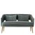 Hendricks Dusky Blue Velvet Fabric 2 Seater Sofa