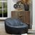 Hoxton Black Leather Curved Accent Chair