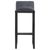 Kendari Black Leather Barstool