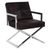 Kensington Townhouse Black Faux Fur Armchair with Cross Base