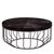 Kensington Townhouse Black Faux Fur Round Coffee Table