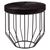 Kensington Townhouse Black Faux Fur Round Side Table