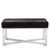 Kensington Townhouse Black Leather Bench