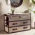 Kensington Townhouse Black and White Cow Leather 3 Drawer Cabinet