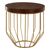 Kensington Townhouse Brown Leather Round Side Table