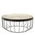 Kensington Townhouse Faux Fur and Iron Round Coffee Table