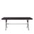 Kerala Black Glass and Silver Metal 8 Seater Dining Table - 200cm with Cross Base