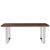 Kerala Clear Glass and Silver Metal  8 Seater Dining Table - 200cm
