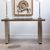 Kerala Clear Glass and Silver Metal Console Table