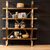 Kerala Clear Glass and Silver Metal Open Shelving Unit