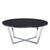 Allure Black Marble Effect Round Coffee Table with Chrome Base