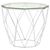 Allure Clear Glass Octagonal End Table with Chrome Base