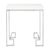 Allure White Marble Square End Table with Chrome Angled Legs
