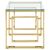 Allure Clear Glass Square End Table and Gold Base
