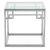 Allure Clear Glass Square Side Table with Silver Base