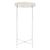 Allure Clear Mirrored Tall Round Side Table with Chrome Legs