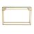 Allure Glass Console Table with Brushed Gold Base