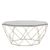 Allure Clear Glass Octagonal Coffee Table with Brushed Nickel Base