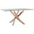 Allure Glass and Rose Gold Intersected 6 Seater Dining Table