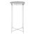 Allure Grey Mirrored Tall Round Side Table with Chrome Legs