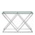 Allure Clear Glass Console Table Silver Inverted Prism Base