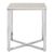 Allure White Marble Square Side Table with Chrome Base