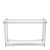 Ackley Clear Glass and Silver Console Table 