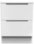 Milan White Gloss 2 Drawer Bedside Cabinet