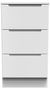 Milan White Gloss 3 Drawer Bedside Cabinet