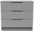 Milan Grey 3 Drawer Small Chest