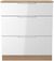 Milan White Gloss and Oak Effect 3 Drawer Deep Chest