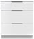 Milan White Gloss 3 Drawer Deep Chest