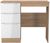 Milan White Gloss and Oak Effect 3 Drawer Single Dressing Table