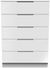 Milan White Gloss 5 Drawer Chest