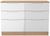 Milan White Gloss and Oak Effect 6 Drawer Midi Chest