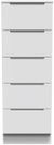 Milan White Gloss 5 Drawer Narrow Chest