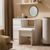 Milan Cashmere Gloss 3 Drawer Single Dressing Table