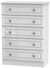 Pembroke White Gloss 5 Drawer Chest