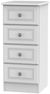 Pembroke White 4 Drawer Narrow Chest