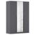 Rauch Alba 136cm 3 Door Mirror Wardrobe - Metallic Grey