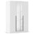 Rauch Alba 136cm 3 Door Mirror Wardrobe - White Gloss