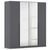 Rauch Alba 181cm 4 Door Mirror Wardrobe - Metallic Grey