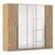 Rauch Alba 226cm 5 Door Mirror Wardrobe - Artisan Oak