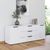 Rauch Flipp 2 Door Low Sideboard with Adjustable Height - 160cm - Alpine White and White Glass