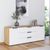 Rauch Flipp 2 Door Low Sideboard with Adjustable Height - 160cm - Artisan Oak and Alpine White